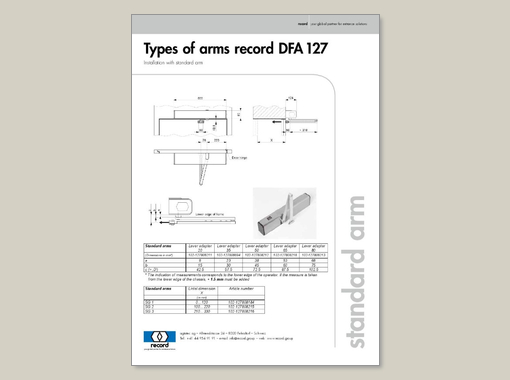 Types of arms record DFA 127